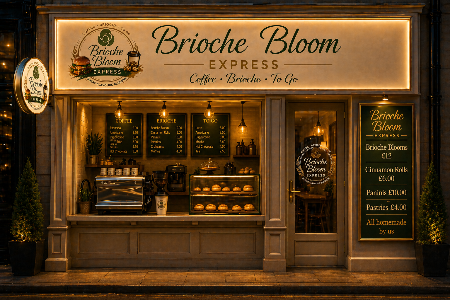 Brioche Bloom Express branding